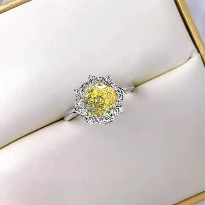 Parure de bijoux en diamants taillés en rose précieux - Bague de fiançailles/mariage, boucles d'orei