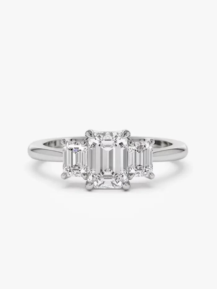 Bague en argent Sterling 925 pour femmes, magnifique bague rectangulaire brillante en Zircon, fiança