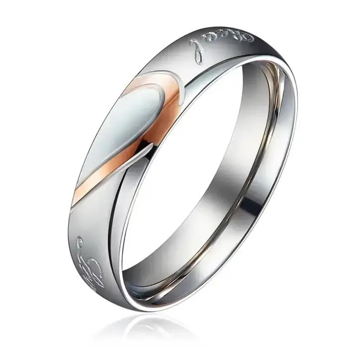 Bagues de promesse assorties pour couples, t'aime pour toujours, ensembles de alliances pour lui et 