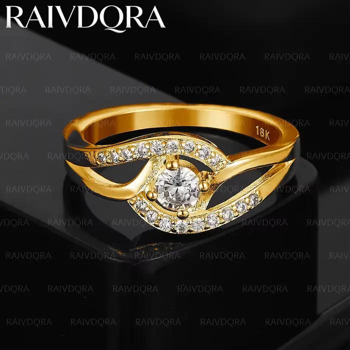 Bague de mariage en Zircon brillant plaqué or 18 carats pour femmes, bijoux fins à la mode, accessoi