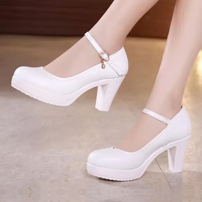 Chaussures de mariage à fond épais et peu profond, petite taille 32-43, escarpins à plateforme de ma