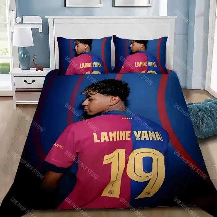 Housse de couette étoiles de Football, taie d'oreiller, ensemble de literie pour adulte, garçon et f