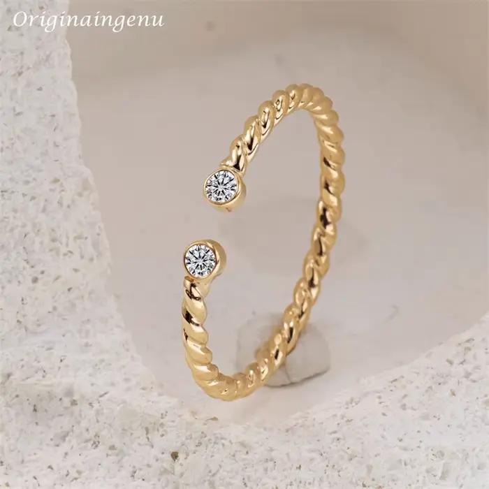 Bague Moissanite remplie d'or 14K, bague faite à la main, bijoux minimalistes personnalisés, résista