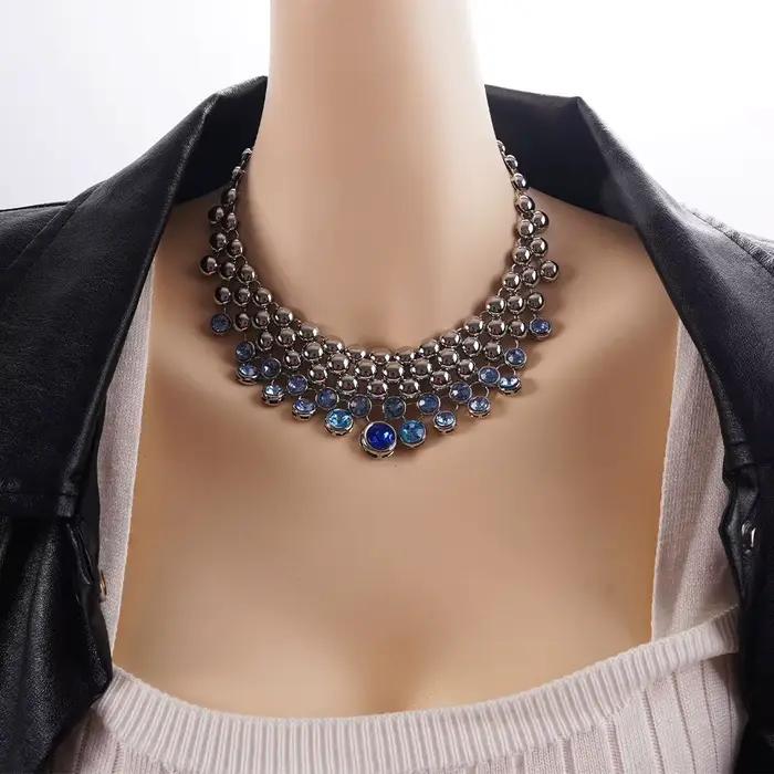 WealthyBoo – collier de mariée multicouche réglable, accessoire de bijoux élégant pour robes de mari