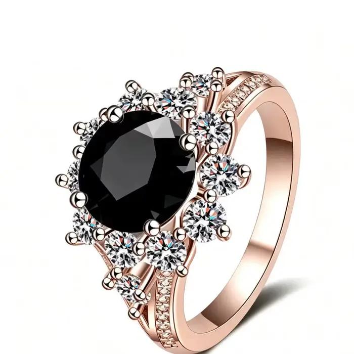 Bague de fiançailles en argent 925 avec moissanite D VVS1 taille brillant ronde 3 carats, halo tourn