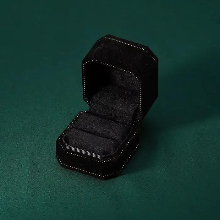 Boîte à bijoux en velours TAIMY, boîte à bague en daim, boîte à bague de fiançailles, boîte à bague 