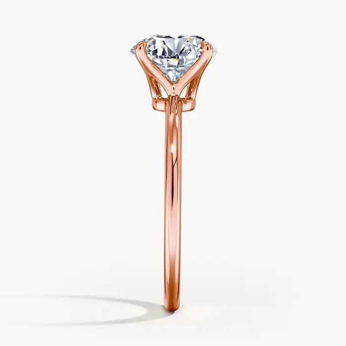Szjinao – bague en Moissanite couleur D, 1ct, 2ct, 3ct, 5ct, en or Rose pour femmes, bijoux de fianç