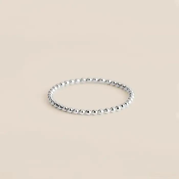 1/3 pièces Mariasz minimaliste délicat mince empilable perle boule ondulation anneau en acier inoxyd