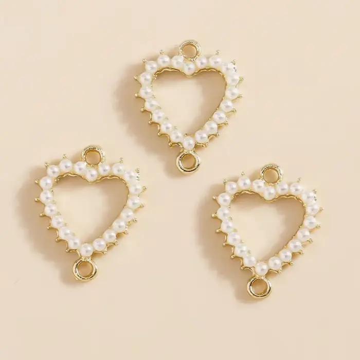 Leslie-Perles de Clip Exquises, Breloques en Forme de Cœur d'Amour, Bijoux de Bricolage, Collier Fai