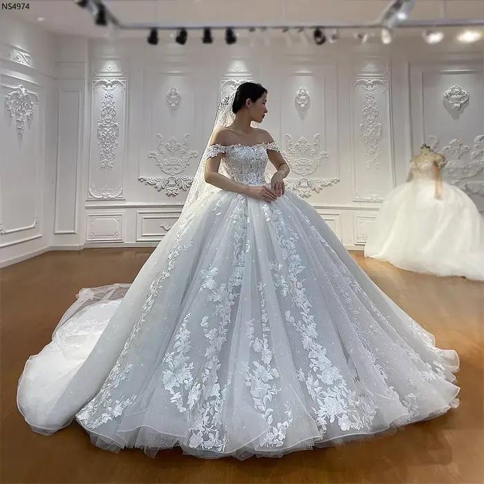 Robe de mariée personnalisée, épaules dénudées, sans bretelles, blanc cassé, photos réelles, Amanda 
