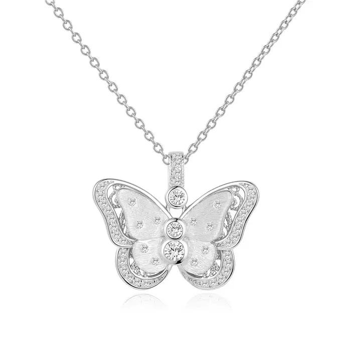 WUIHA – collier avec pendentif en argent Sterling 100% 925, Vintage, couleur VVS1 D, véritable diama