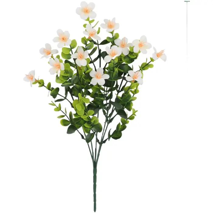Feuillage d'eucalyptus artificiel avec tige flexible pour arrangements en vase, décoration d'étagère