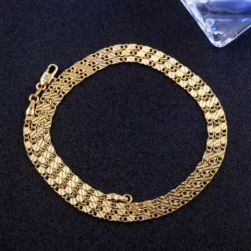 Collier en or 18 carats, 16-30 pouces, vente en gros, noble, élégant, à la mode, pour hommes et femm