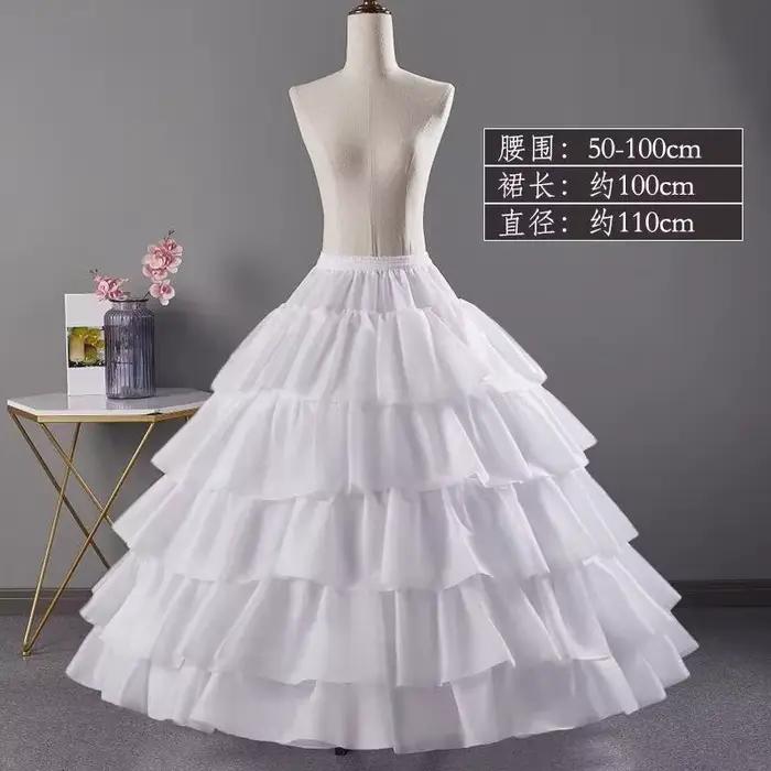 Jupon en Tulle à 5 couches, accessoires de mariage, jupon pour robe de mariée, jupe large bouffante,