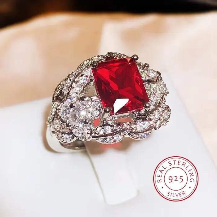 Bague plaquée argent 925 pour femme, belle bague en forme de cuir chevelu, bague de fiançailles et d