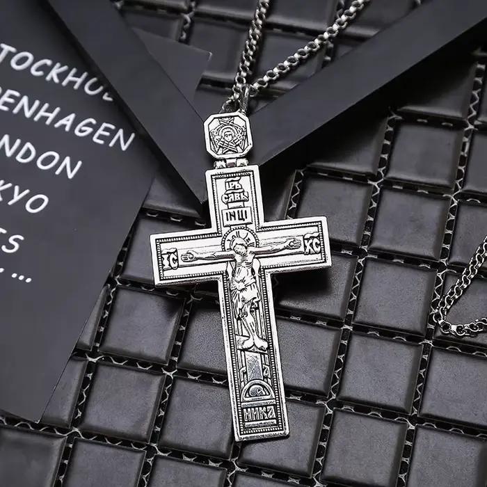 Shamty Glory King Jesus Cross Pendentif Collier, JoPrairie Silver, Or Rose, Document, Christianisme, Bijoux, Articles chrétiens, Cadeau