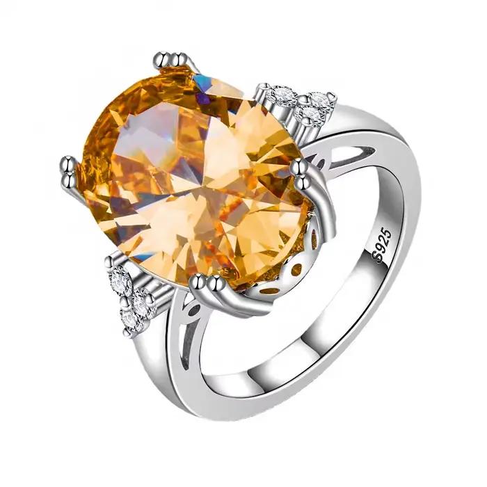 Bagues en argent 925 avec pierres précieuses pour femmes, bijoux de haute qualité, pour fête d'anniversaire de mariage, cadeau de noël, vente en gros