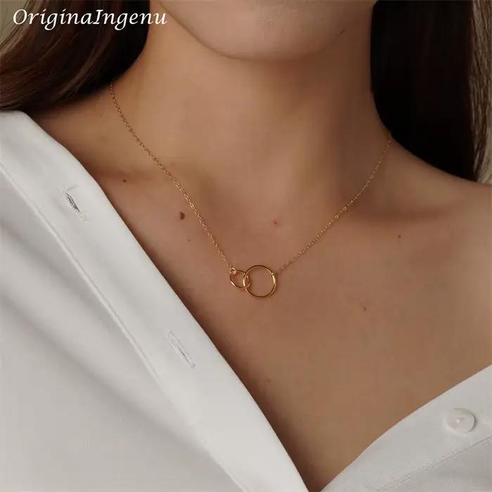 Collier personnalisé en or 14K pour femmes
