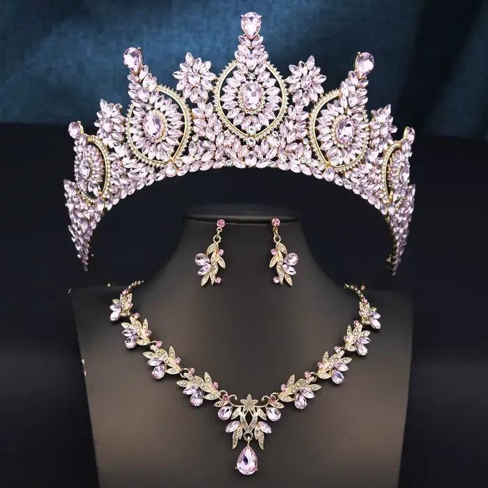 Parures de bijoux de mariée Royal Queen : Grandes couronnes