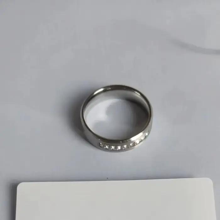 Bagues en acier inoxydable plaqué argent pour hommes