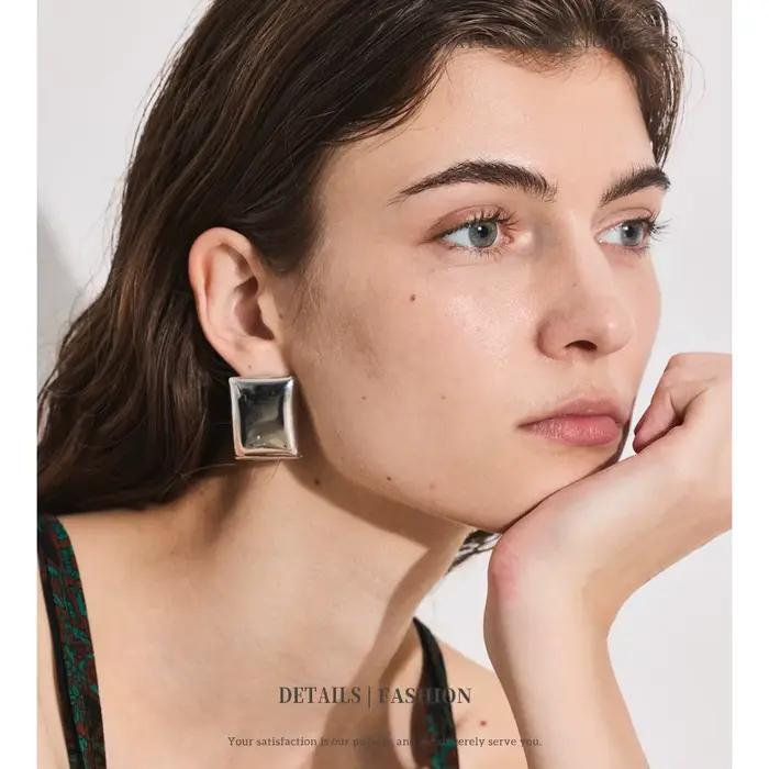 Boucles d'oreilles NiNice acier inoxydable perles d'eau douce or rose PVD élégantes pour femmes occasions spéciales style moderne design tendance