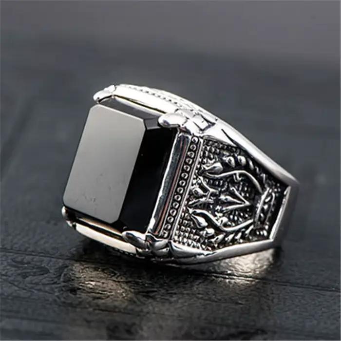 Nouvelle bague vintage en argent 925 pour homme et femme