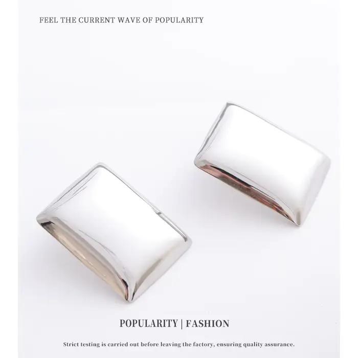 Boucles d'oreilles NiNice acier inoxydable perles d'eau douce or rose PVD élégantes pour femmes occasions spéciales style moderne design tendance