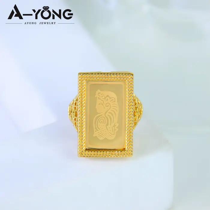 Bague de fiançailles classique platinée pour femmes, design doré traditionnel du Nigeria, bijoux de mariage et cérémonies, alliances de mariage pour occasions spéciales