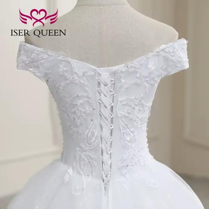 Personnalisé belle perles princesse robe de mariée grande taille qualité broderie robes