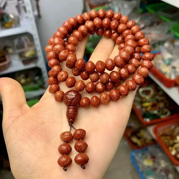 Bracelets en bois de perles Bodhi népalaises 108 pièces pour hommes et femmes bijoux de prière traditionnelle bouddhiste cadeau pour amis occasions spéciales