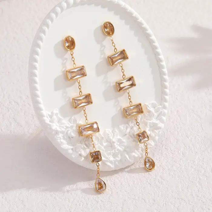 Parure de bijoux Kissmoon en zircon brillant pour femme