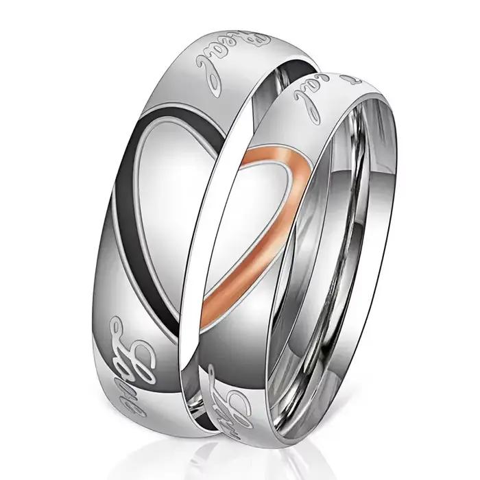 Bagues de promesse assorties pour couples