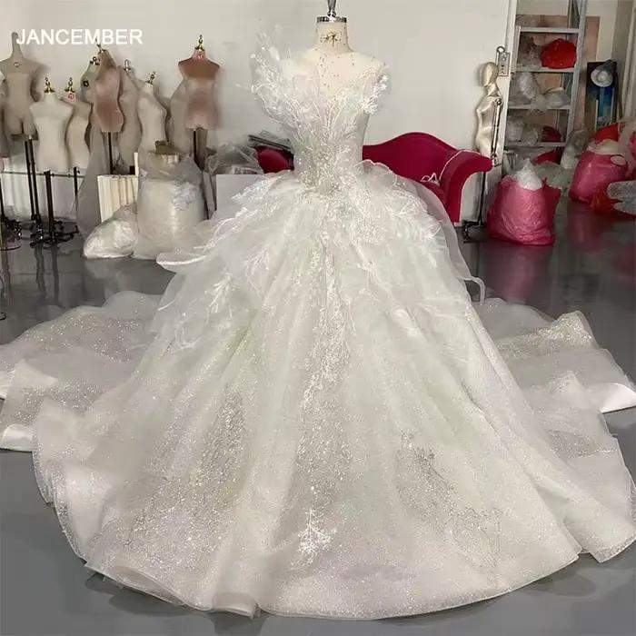 Robe de mariée sexy à lacets sans bretelles