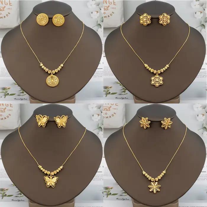 Ensemble de bijoux plaqué or pour femmes