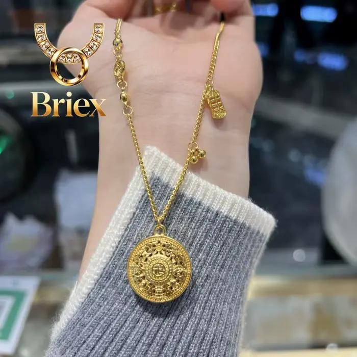 Briex Jewelry – collier boussole à huit trésors en or véritable 18 carats pour femme