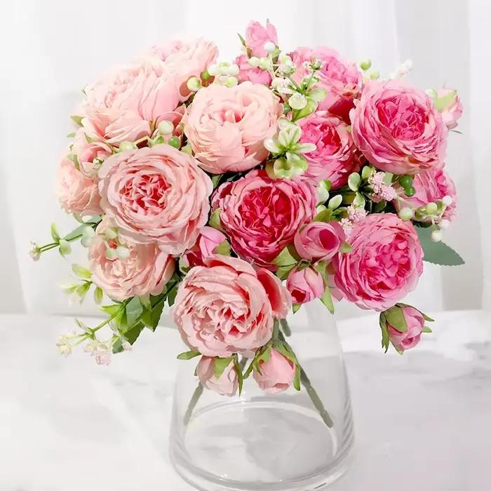 Bouquet de Roses Artificielles Romantiques