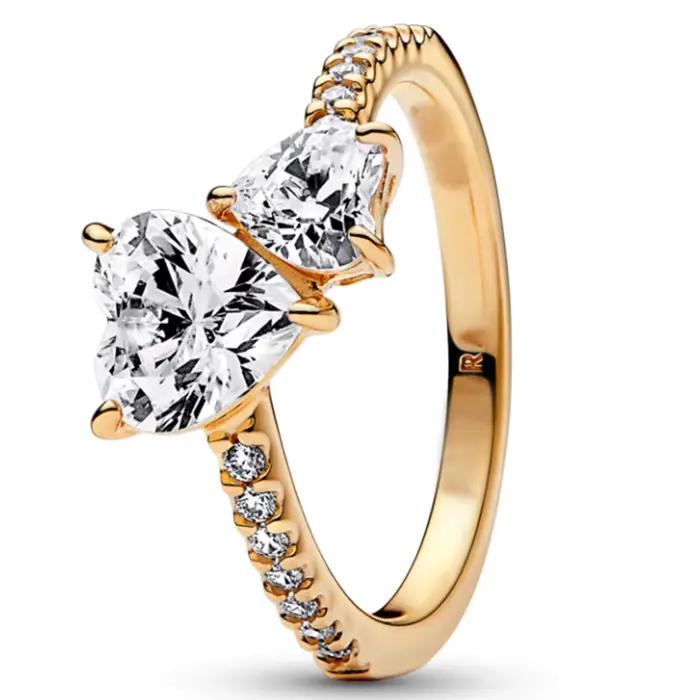 Bague en argent sterling 925 Disney minimaliste avec zirconium blanc et coeur pour occasions d'engagement et cadeaux de mariage