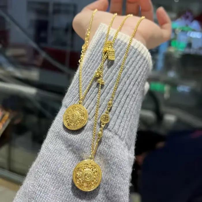 Briex Jewelry – collier boussole à huit trésors en or véritable 18 carats pour femme