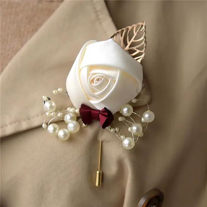 Broche corsage fleur rose élégante pour mariage boutonnière mariage tenue de mariée tenue de marié corsage fleur perles satin corsage fleur rose mariage corsage fleur or rose corsage fleur doré corsage fleur mariage corsage fleur perles corsage fleur satin corsage fleur or corsage fleur doré corsage