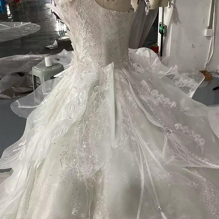 Robe de mariée sexy à lacets sans bretelles
