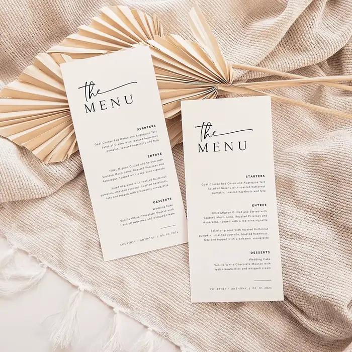 Cartes de remerciement personnalisées faire part de mariage menu de mariage décorations de table pour occasions spéciales mariage fiançailles fêtes