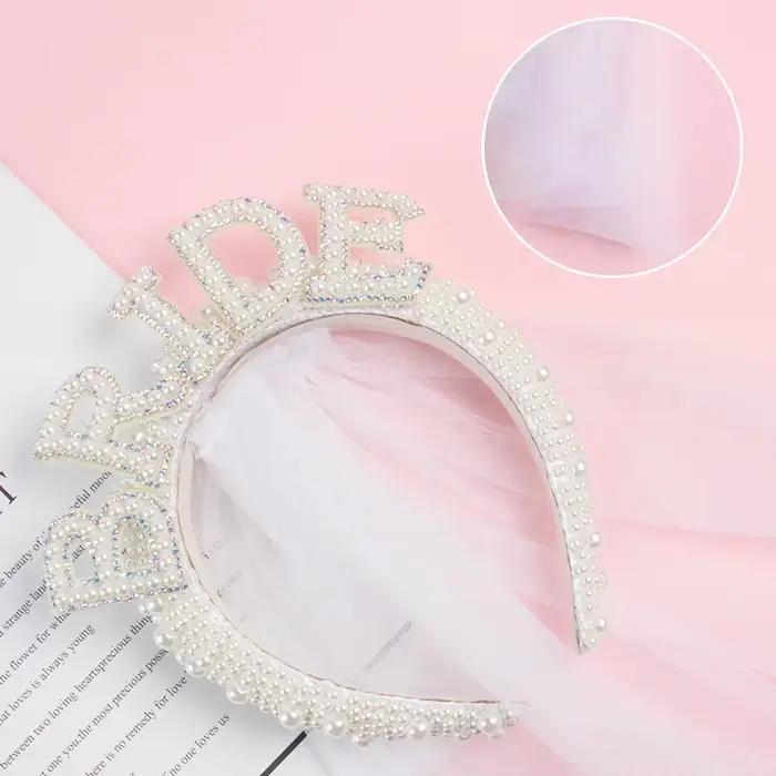 Bandeau de mariée blanc