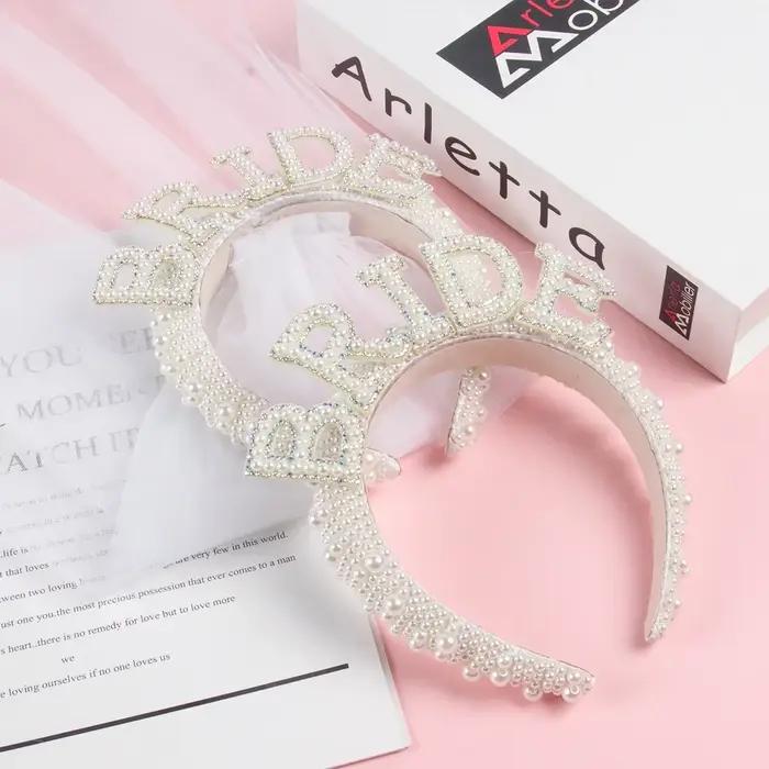 Bandeau de mariée blanc