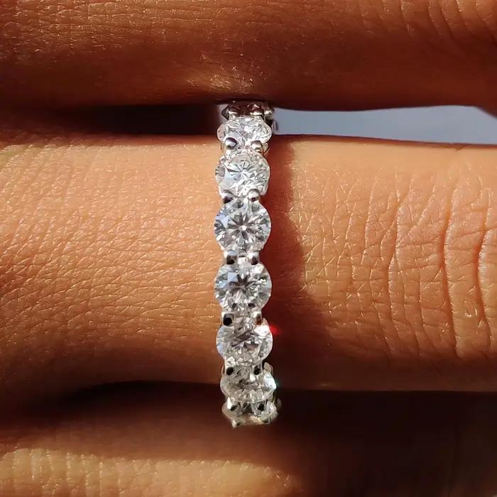 Bague en Moissanite 2/3/4/5mm pour Femme