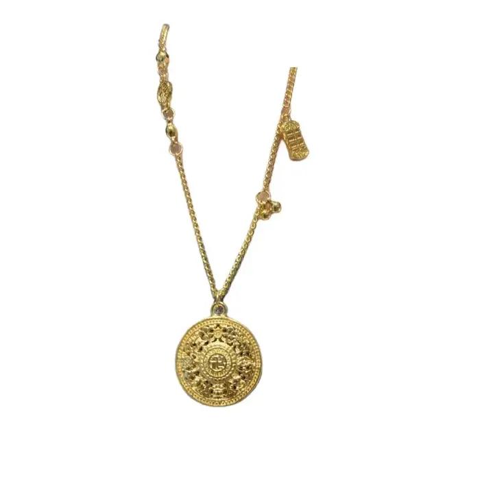 Briex Jewelry – collier boussole à huit trésors en or véritable 18 carats pour femme