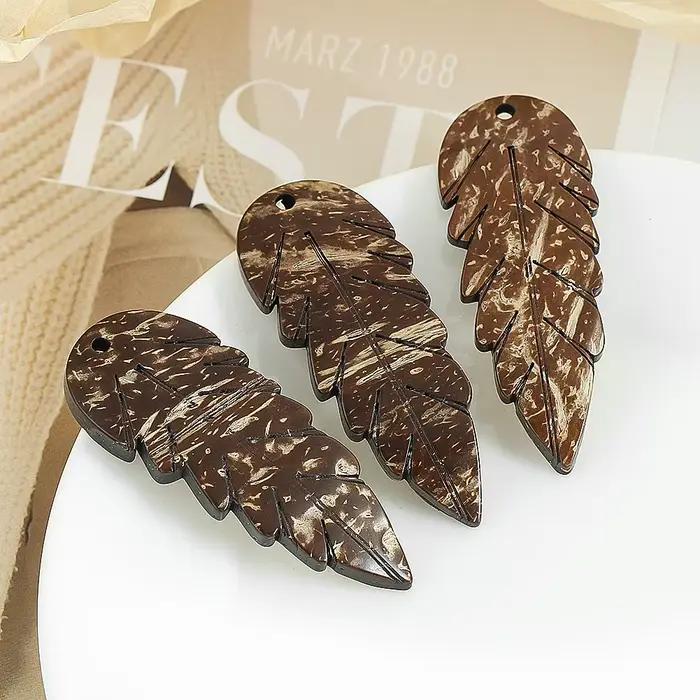 Bracelets Boucles d'Oreilles Pendentifs en Bois Naturel Sculptés à la Main Pour Cadeaux Originaux Occasions Spéciales