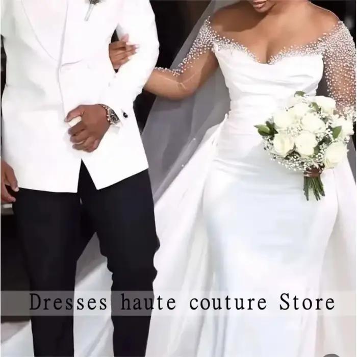 Robe de mariée africaine personnalisée en satin