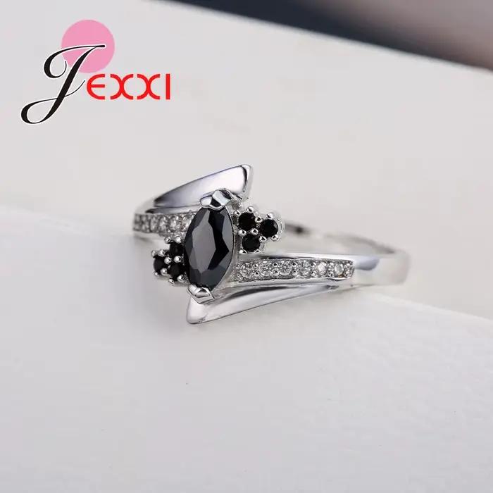 Bague en argent regardé 925 véritable pour femme