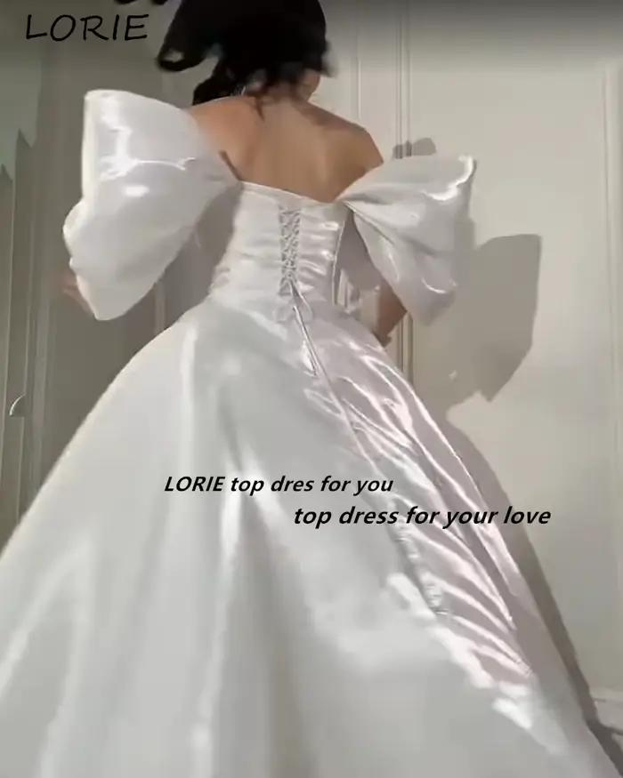 LORIE – robe de mariée longue scintillante en satin brillant