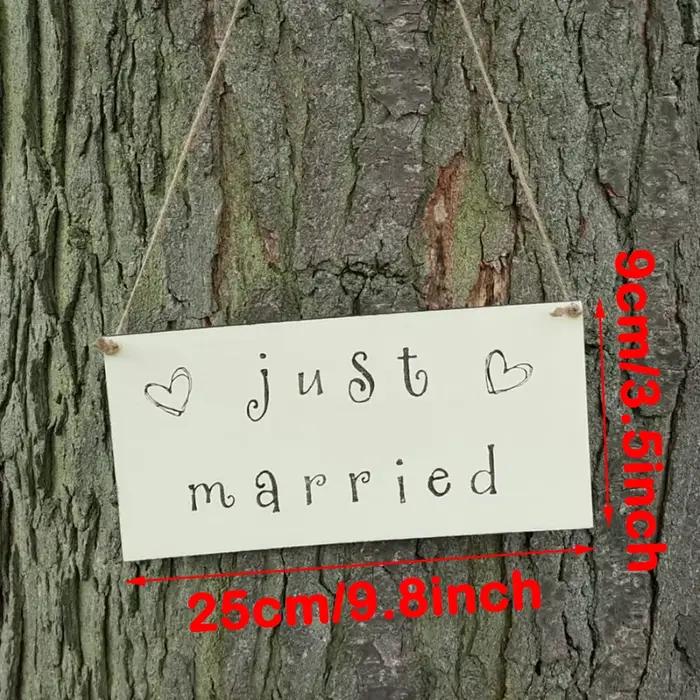 Panneau en bois pour juste marié